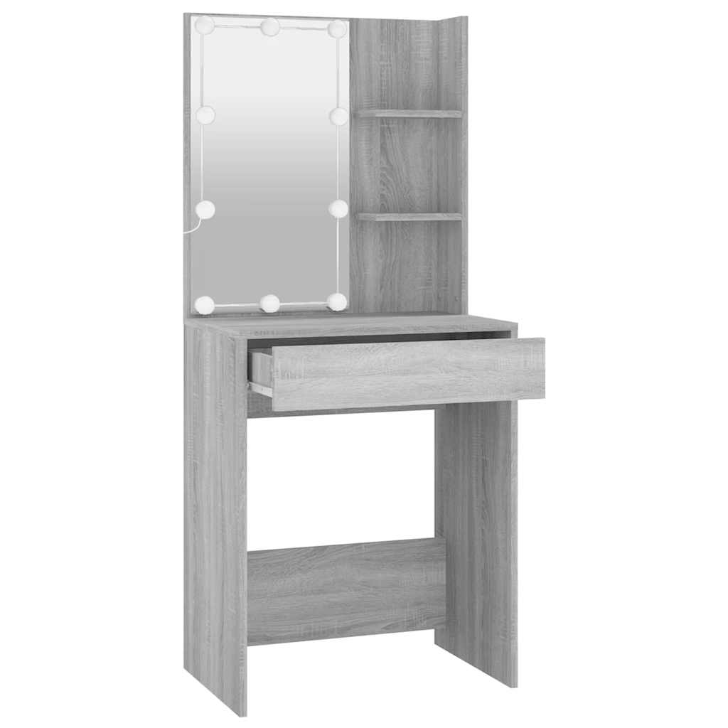 8720287087236_g_en_hd_2 vidaXL Dressing Table with LED Grey Sonoma 60x40x140 cm - Image 5