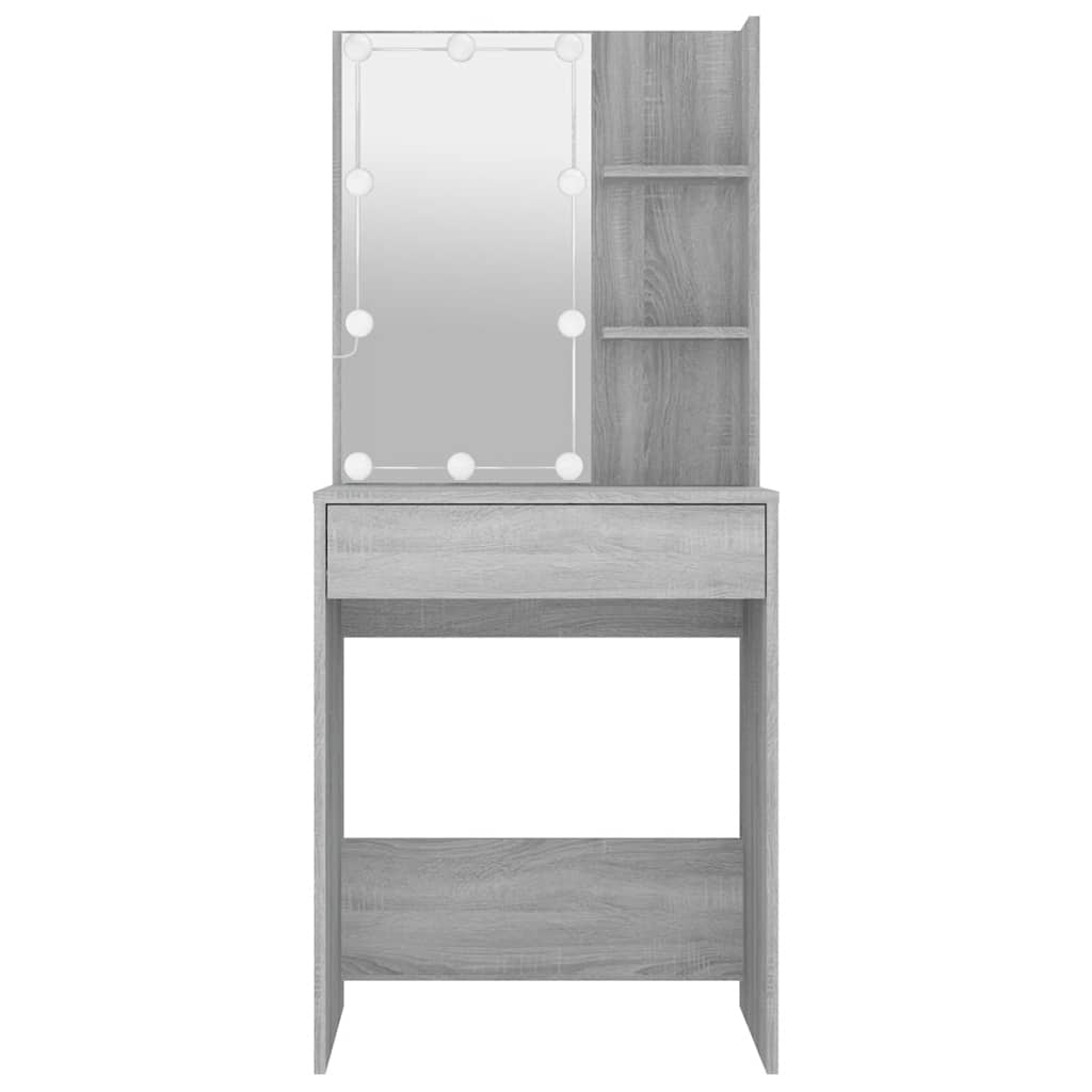 8720287087236_g_en_hd_3 vidaXL Dressing Table with LED Grey Sonoma 60x40x140 cm - Image 6
