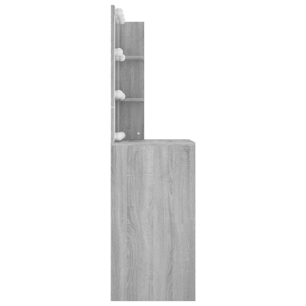 8720287087236_g_en_hd_4 vidaXL Dressing Table with LED Grey Sonoma 60x40x140 cm - Image 7