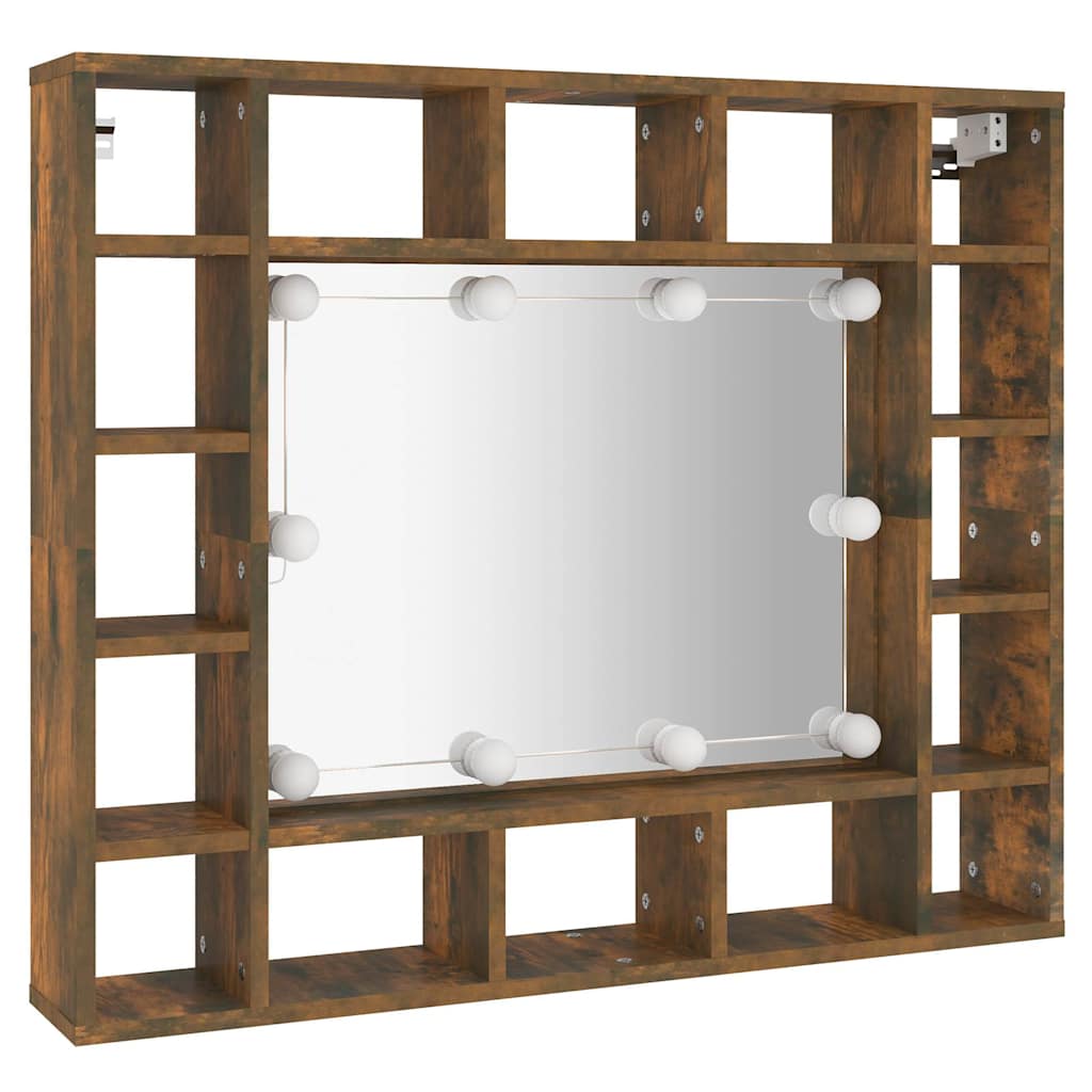 8720287087281_g_en_hd_1 vidaXL Mirror Cabinet with LED Smoked Oak 91x15x76.5 cm - Image 3