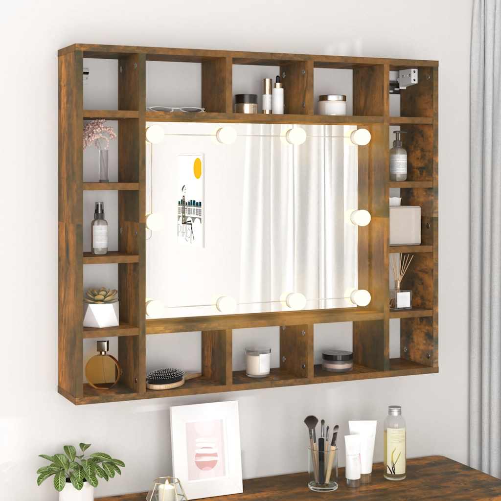 8720287087281_g_en_hd_2 vidaXL Mirror Cabinet with LED Smoked Oak 91x15x76.5 cm - Image 4
