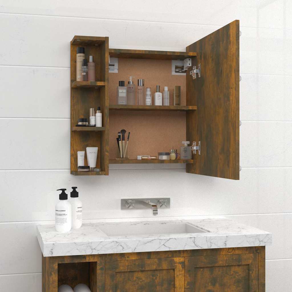 8720287087311_g_en_hd_3 vidaXL Mirror Cabinet with LED Smoked Oak 70x16.5x60 cm - Image 5