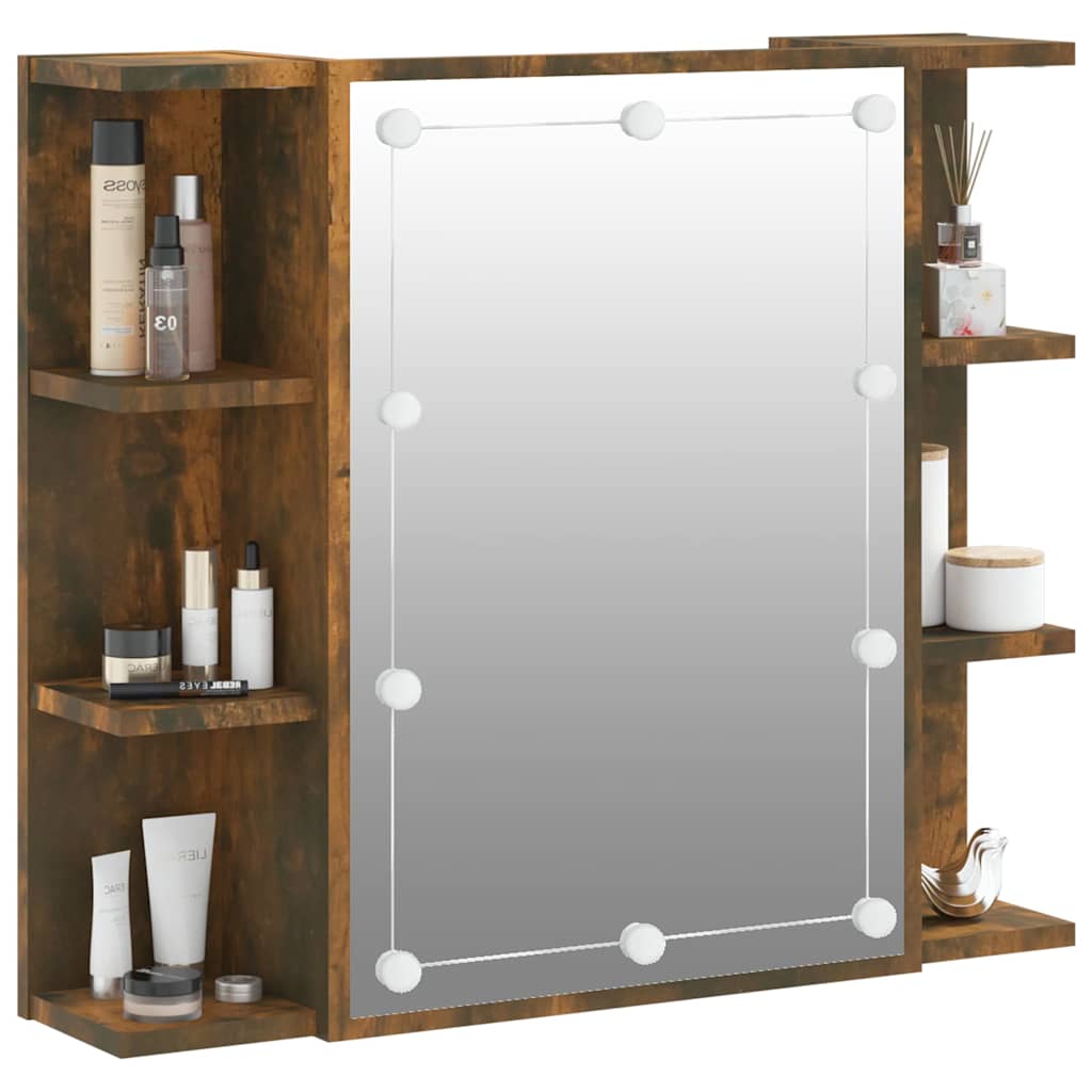 8720287087311_g_en_hd_4 vidaXL Mirror Cabinet with LED Smoked Oak 70x16.5x60 cm - Image 6