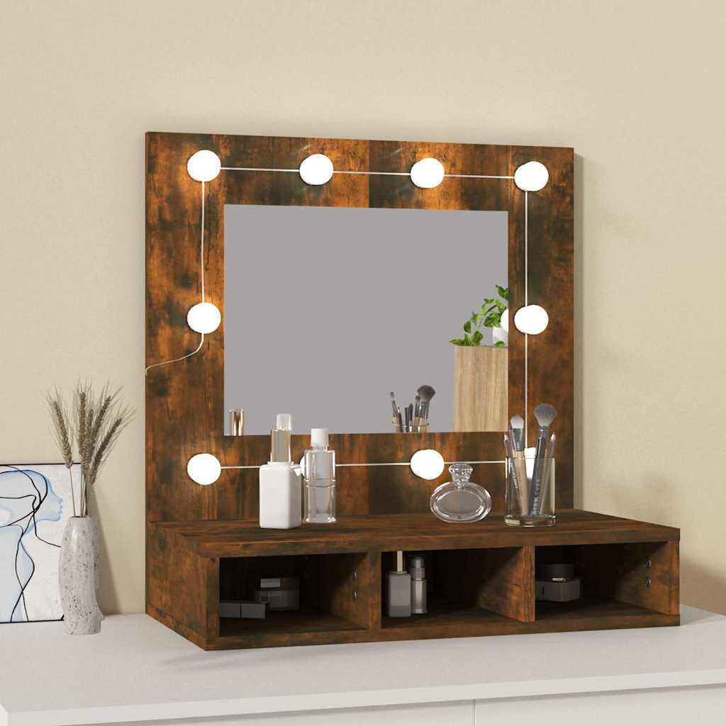 8720287087342_g_en_hd_1 vidaXL Mirror Cabinet with LED Smoked Oak 60x31.5x62 cm - Image 3