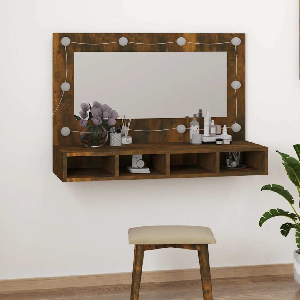 8720287087373_g_en_hd_11 vidaXL Mirror Cabinet with LED Smoked Oak 90x31.5x62 cm - Image 13