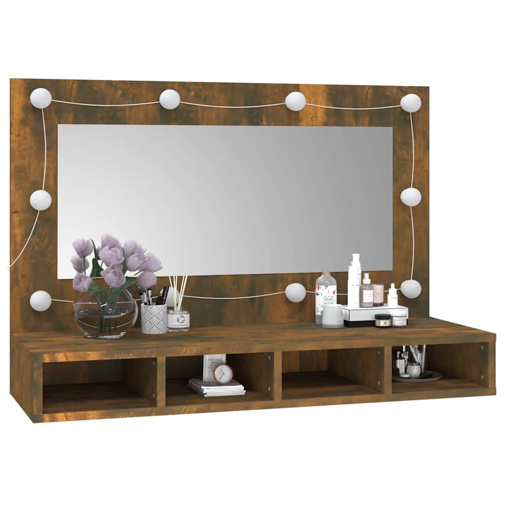 8720287087373_g_en_hd_9 vidaXL Mirror Cabinet with LED Smoked Oak 90x31.5x62 cm - Image 11