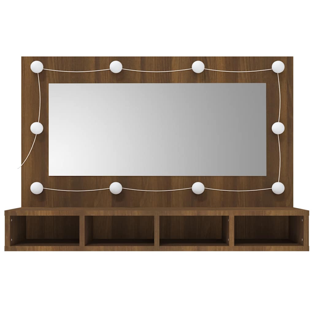 8720287087397_g_en_hd_2 vidaXL Mirror Cabinet with LED Brown Oak 90x31.5x62 cm - Image 4