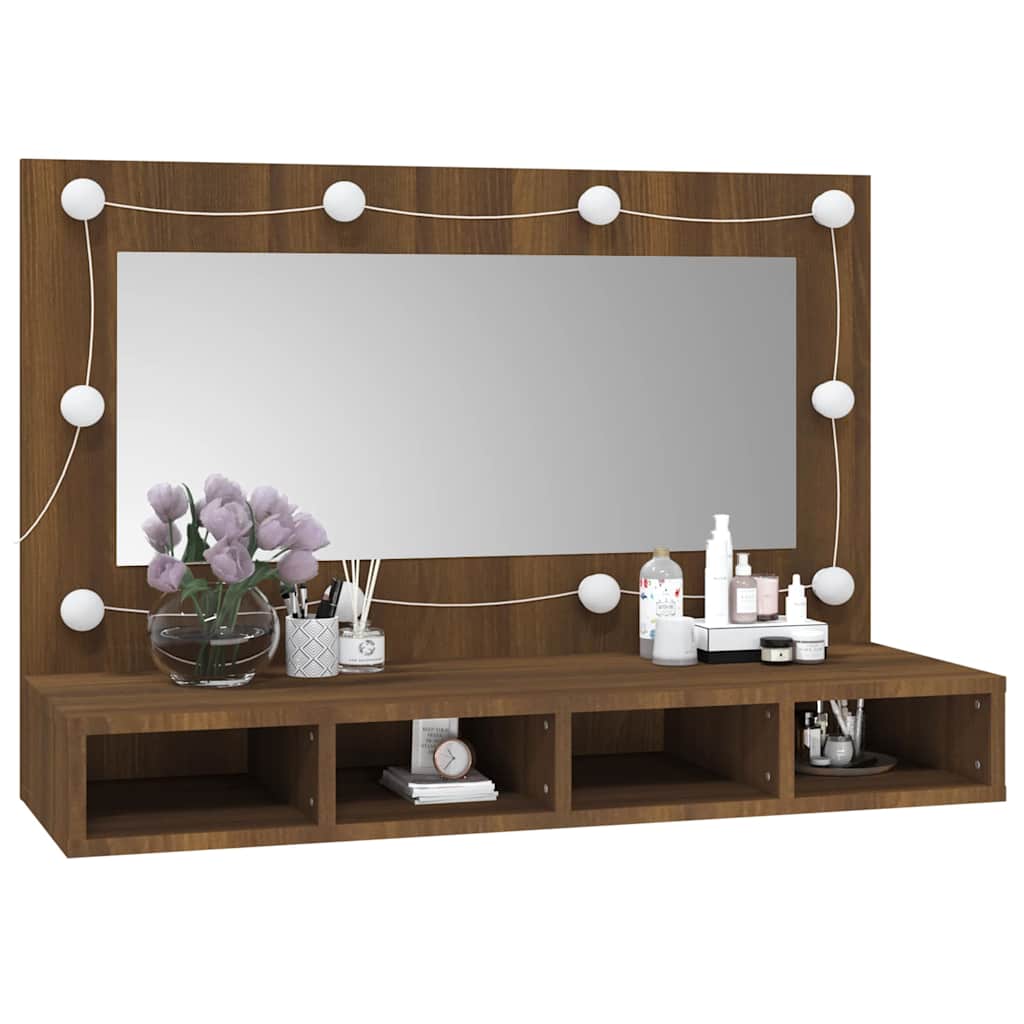 8720287087397_g_en_hd_9 vidaXL Mirror Cabinet with LED Brown Oak 90x31.5x62 cm - Image 11
