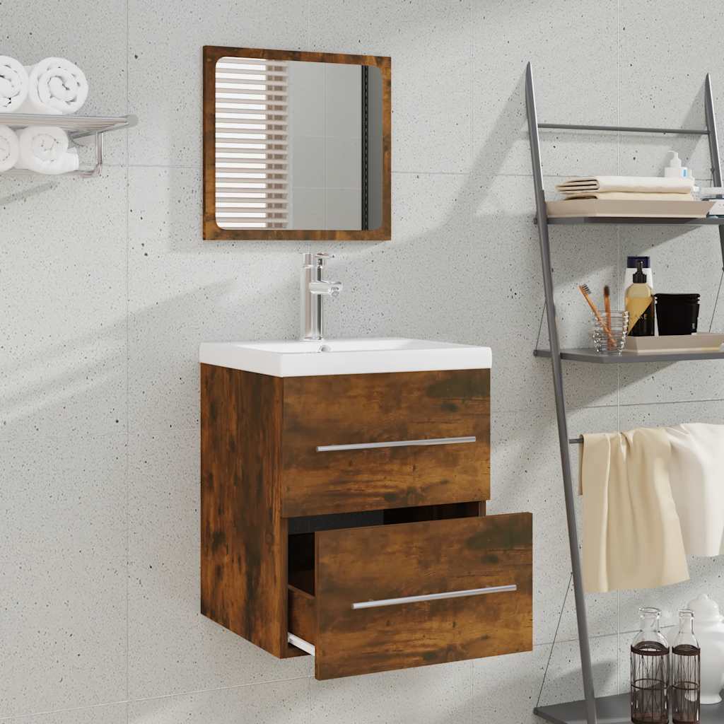 8720287087496_g_en_hd_1 vidaXL Bathroom Cabinet with Mirror Smoked Oak 41x38.5x48 cm - Image 3