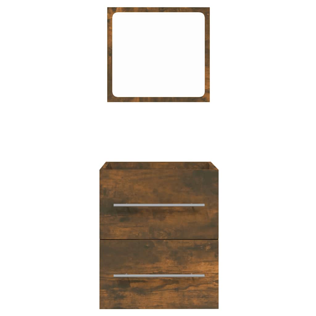 8720287087496_g_en_hd_3 vidaXL Bathroom Cabinet with Mirror Smoked Oak 41x38.5x48 cm - Image 5