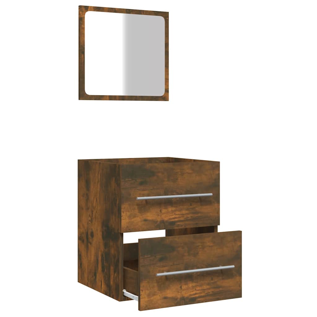 8720287087496_g_en_hd_4 vidaXL Bathroom Cabinet with Mirror Smoked Oak 41x38.5x48 cm - Image 6