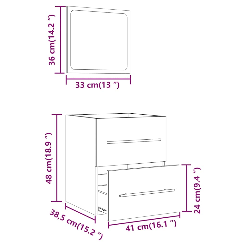 8720287087496_g_en_hd_8 vidaXL Bathroom Cabinet with Mirror Smoked Oak 41x38.5x48 cm - Image 10