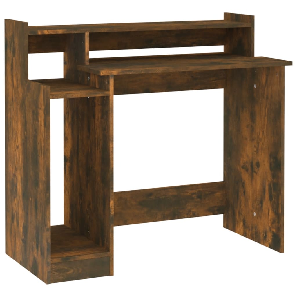 8720287087557_g_en_hd_1 vidaXL Desk with LED Lights Smoked Oak 97x45x90 cm Engineered Wood - Image 4