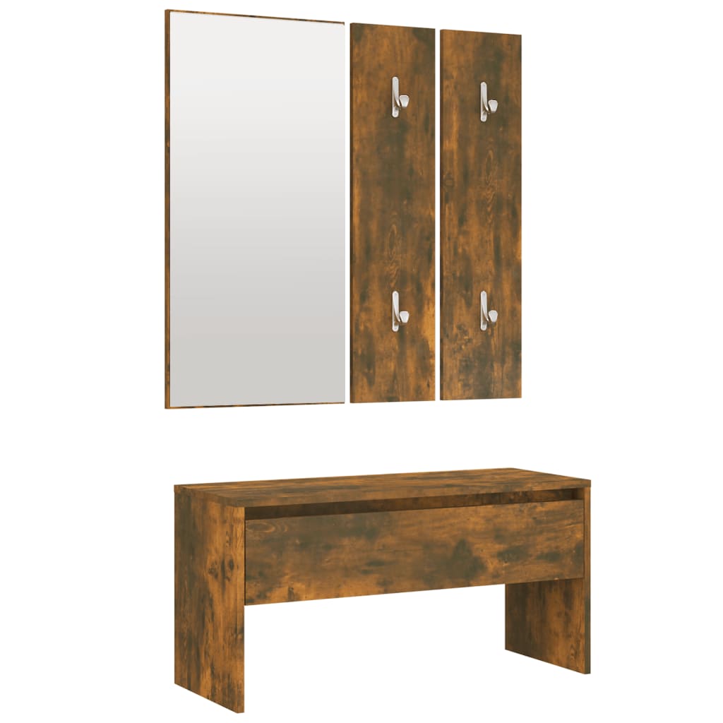 8720287087588_a_en_hd_1 vidaXL Hallway Furniture Set Smoked Oak Engineered Wood - Image 2