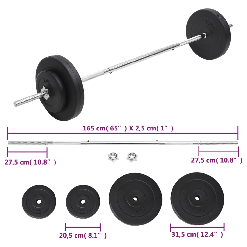 8720287088608_g_en_hd_4 vidaXL Barbell with Plates Set 30 kg - Image 5