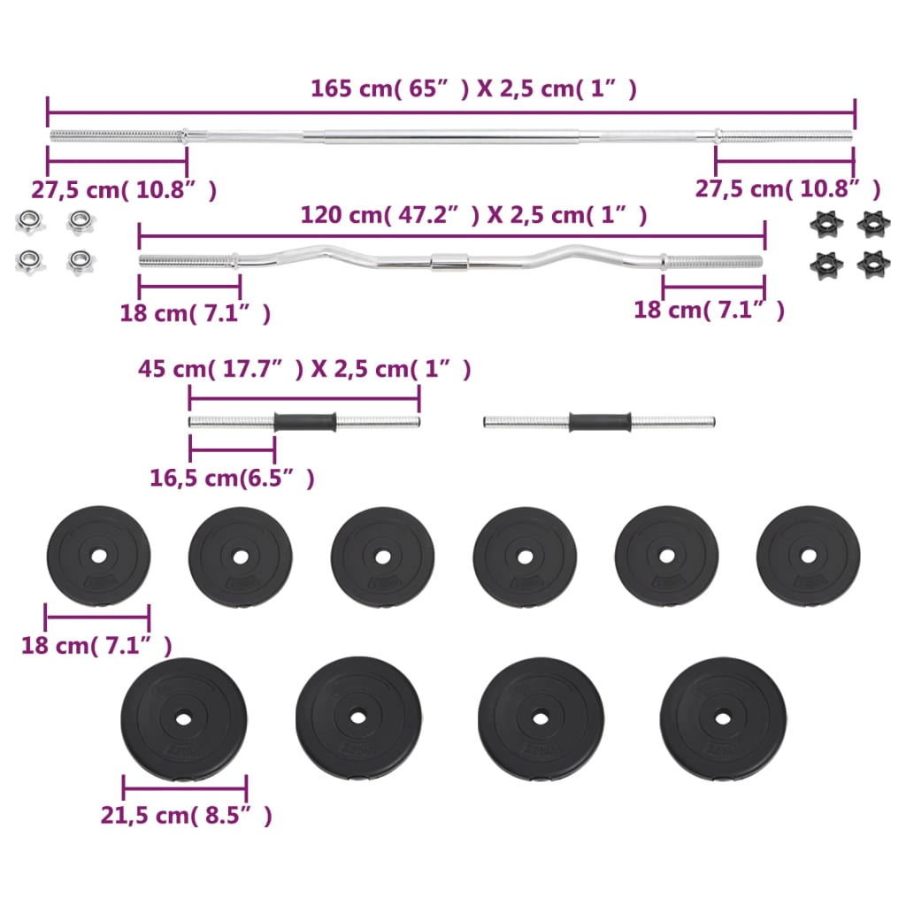 8720287088639_g_en_hd_10 vidaXL Barbell and Dumbbell Set 30 kg - Image 11
