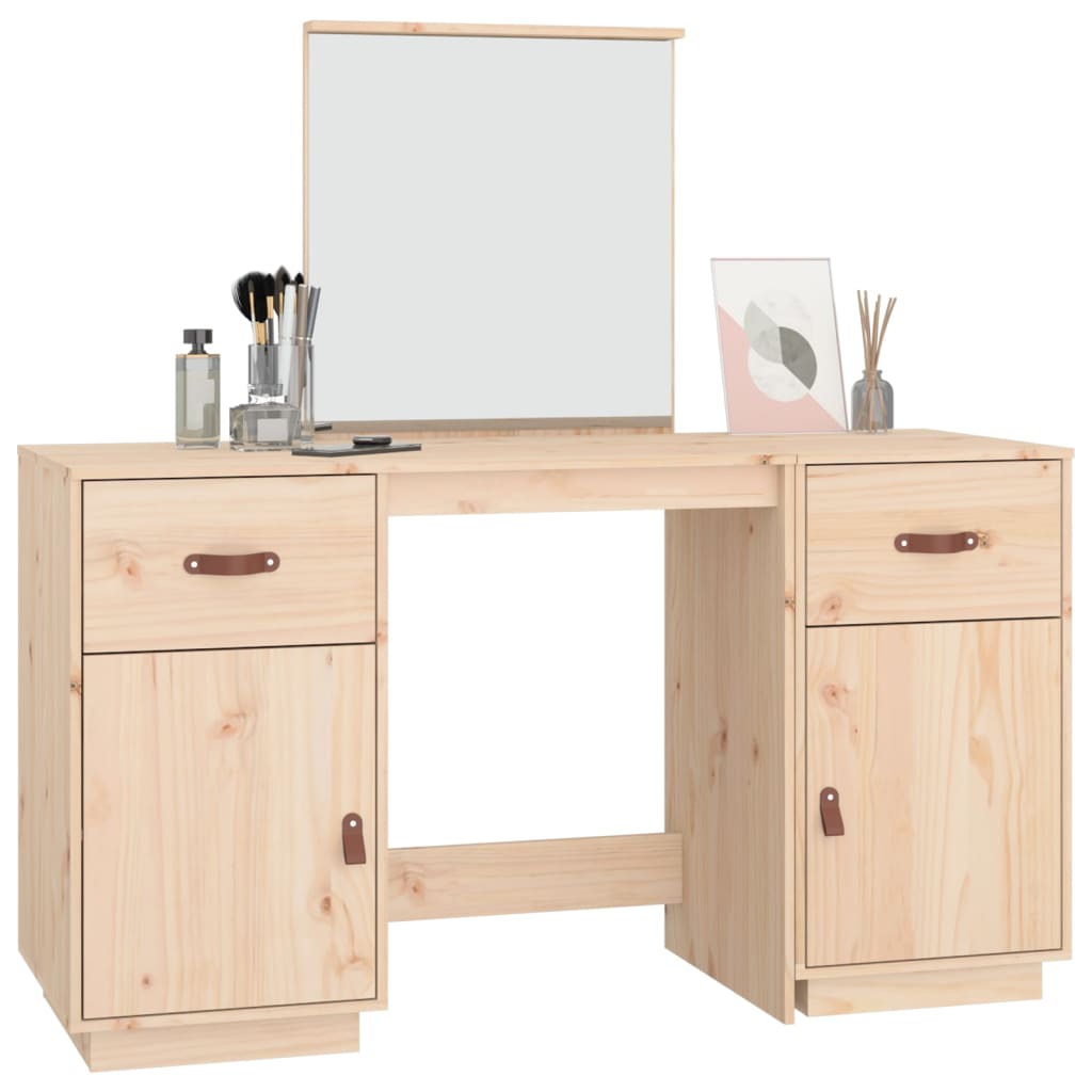 8720287088820_g_en_hd_2 vidaXL Dressing Table Set with a Mirror Solid Wood Pine - Image 5