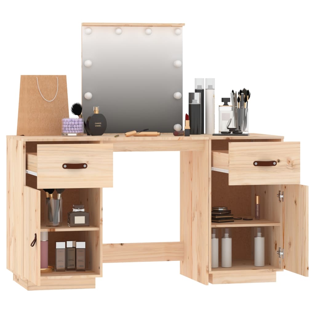 8720287088875_g_en_hd_3 vidaXL Dressing Table Set with LED Solid Wood Pine - Image 6