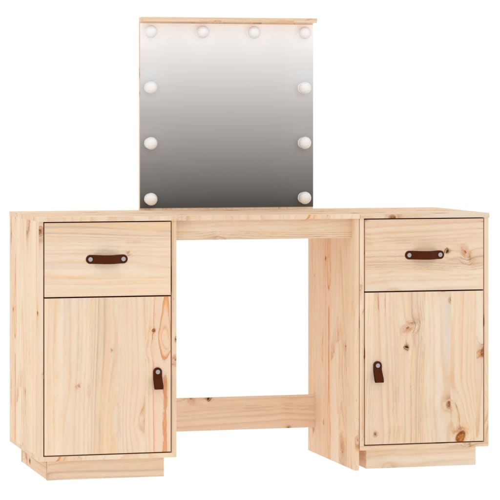 8720287088875_g_en_hd_4 vidaXL Dressing Table Set with LED Solid Wood Pine - Image 7