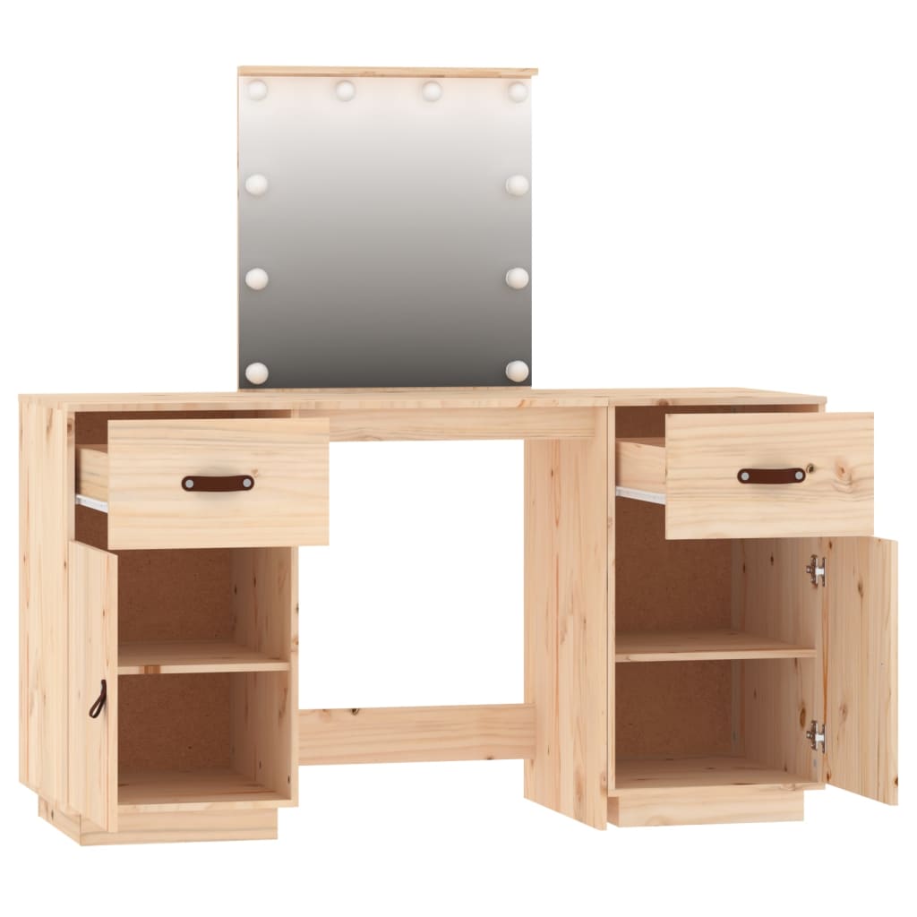 8720287088875_g_en_hd_5 vidaXL Dressing Table Set with LED Solid Wood Pine - Image 8