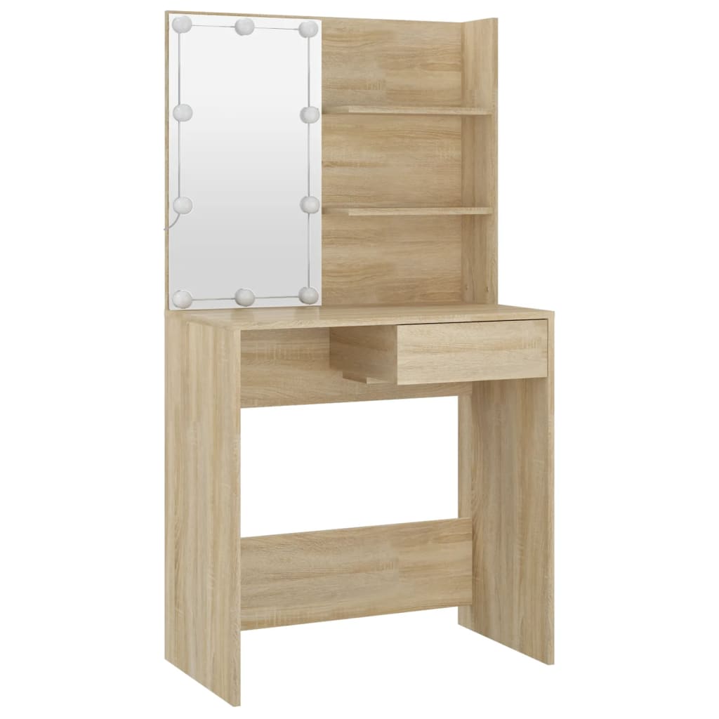 8720287100515_g_en_hd_6 vidaXL Dressing Table Set with LED Sonoma Oak Engineered Wood - Image 9