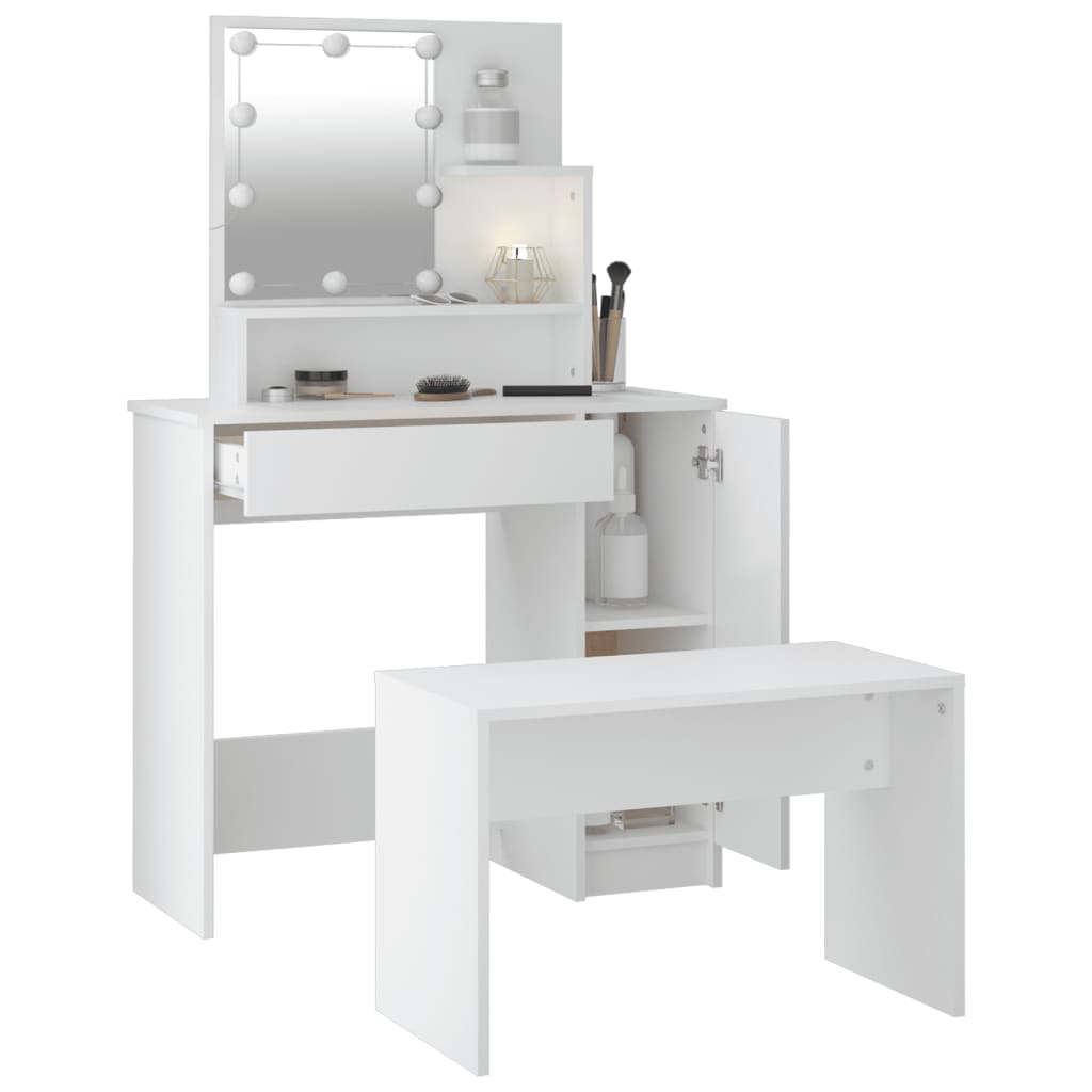 8720287100577_g_en_hd_3 vidaXL Dressing Table Set with LED White Engineered Wood - Image 6