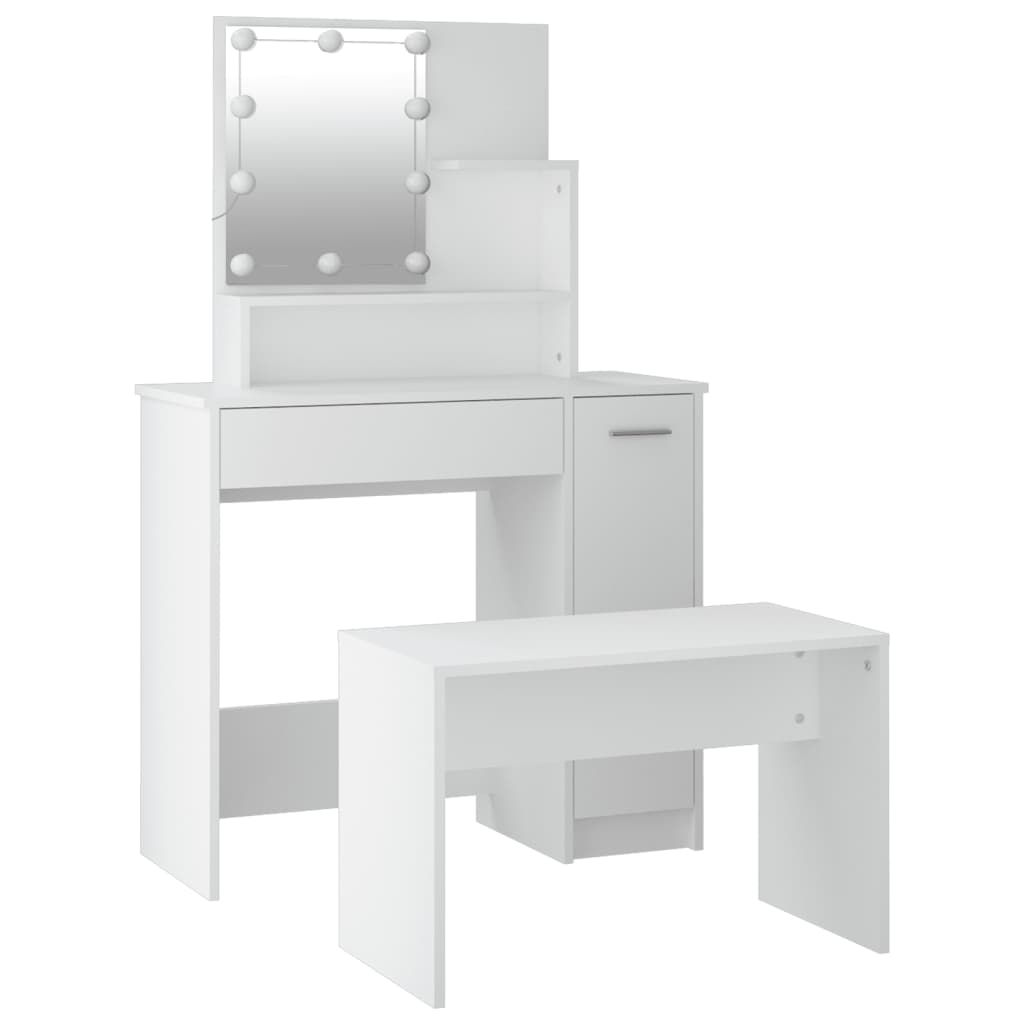 8720287100577_g_en_hd_4 vidaXL Dressing Table Set with LED White Engineered Wood - Image 7