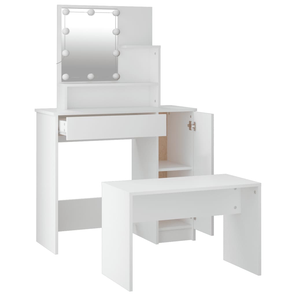 8720287100577_g_en_hd_5 vidaXL Dressing Table Set with LED White Engineered Wood - Image 8
