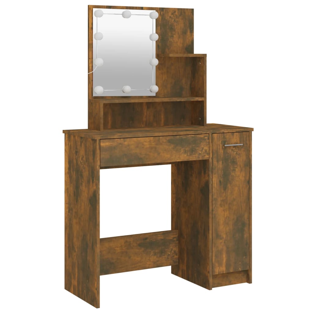 8720287100621_g_en_hd_6 vidaXL Dressing Table Set with LED Smoked Oak Engineered Wood - Image 9