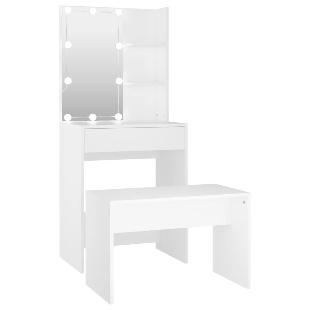 8720287100737_a_en_hd_1 vidaXL Dressing Table Set with LED White Engineered Wood - Image 2