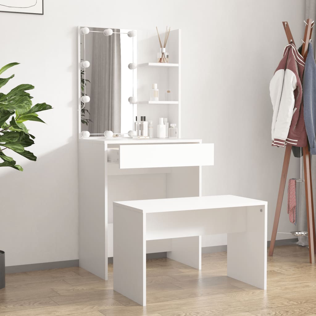 8720287100737_g_en_hd_1 vidaXL Dressing Table Set with LED White Engineered Wood - Image 4