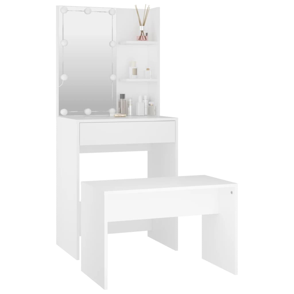 8720287100737_g_en_hd_2 vidaXL Dressing Table Set with LED White Engineered Wood - Image 5