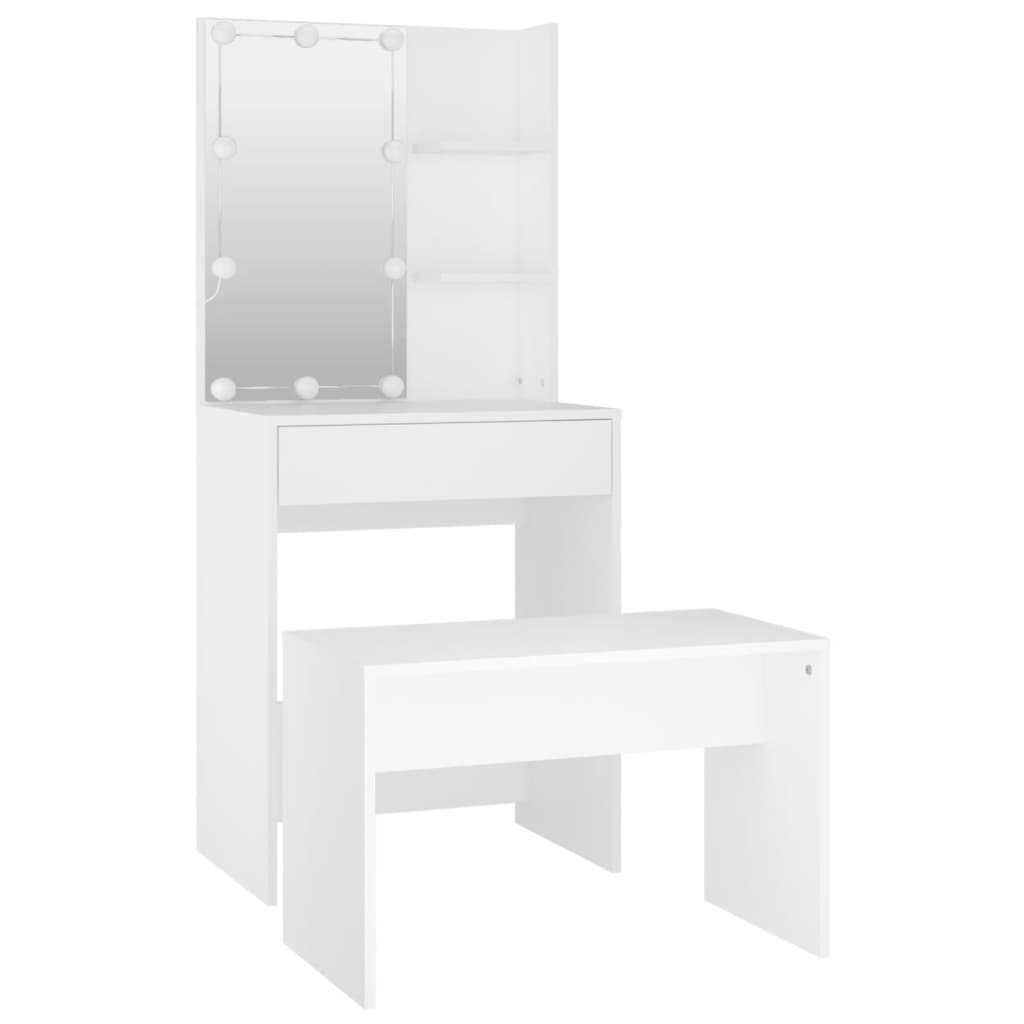 8720287100737_g_en_hd_3 vidaXL Dressing Table Set with LED White Engineered Wood - Image 6