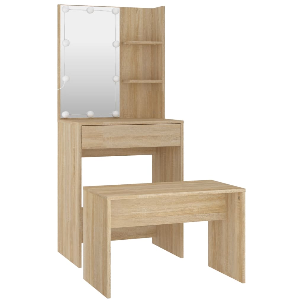 8720287100751_g_en_hd_3 vidaXL Dressing Table Set with LED Sonoma Oak Engineered Wood - Image 6