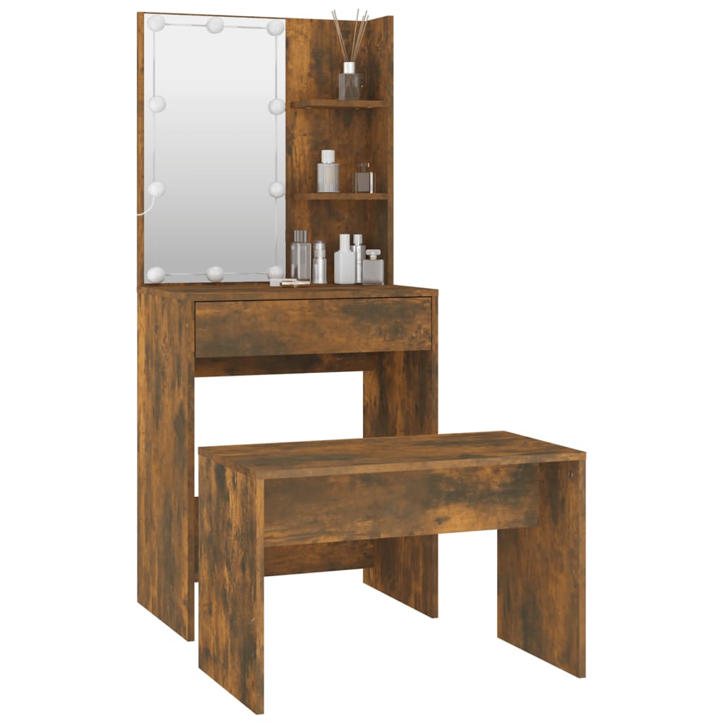 8720287100782_g_en_hd_2 vidaXL Dressing Table Set with LED Smoked Oak Engineered Wood - Image 5