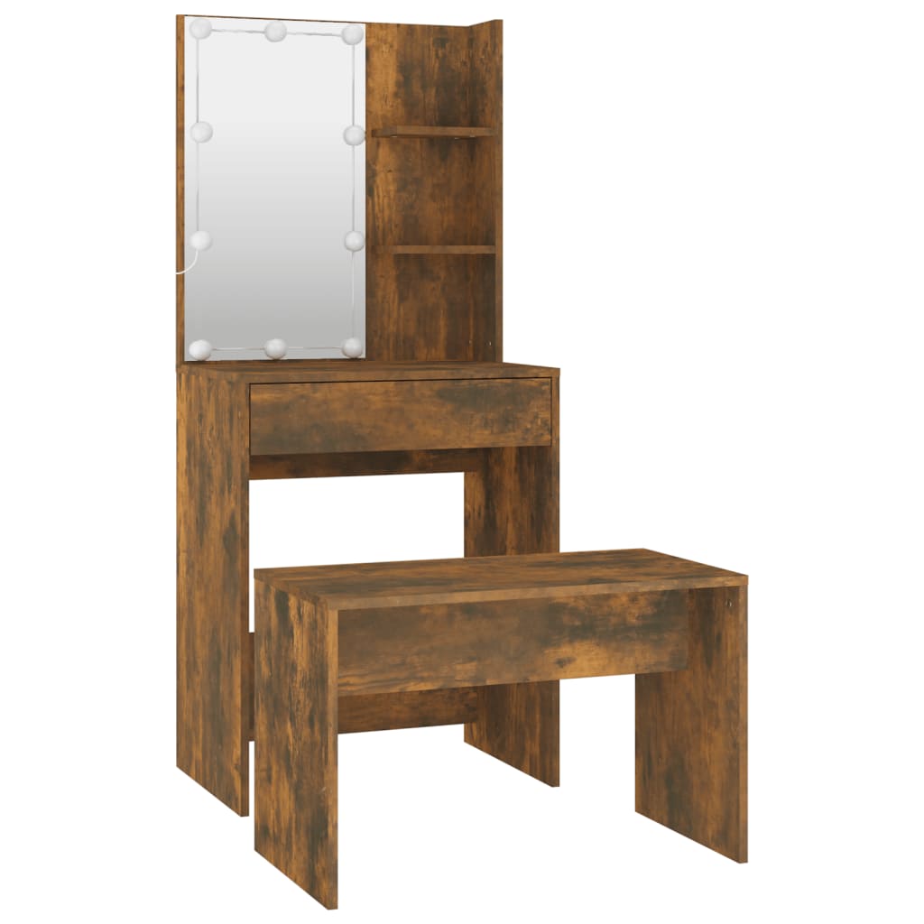 8720287100782_g_en_hd_3 vidaXL Dressing Table Set with LED Smoked Oak Engineered Wood - Image 6