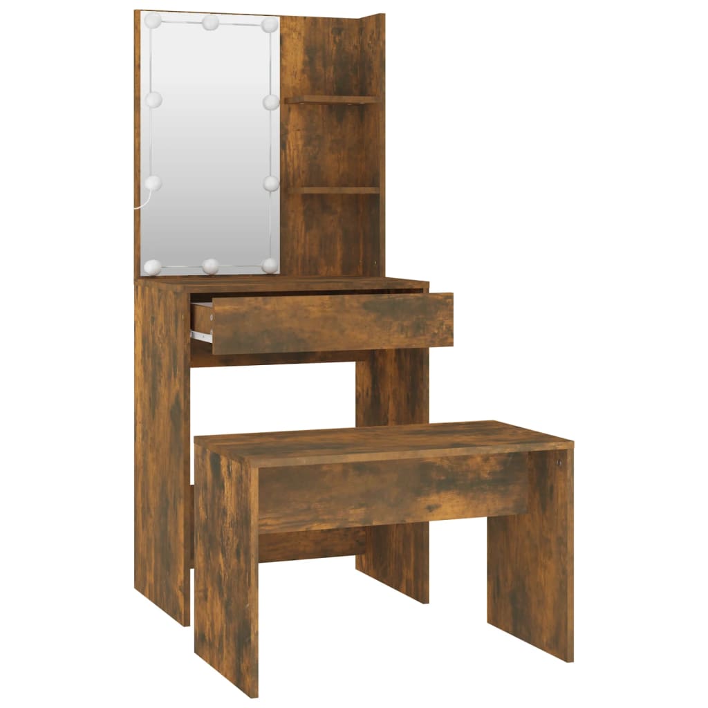 8720287100782_g_en_hd_4 vidaXL Dressing Table Set with LED Smoked Oak Engineered Wood - Image 7