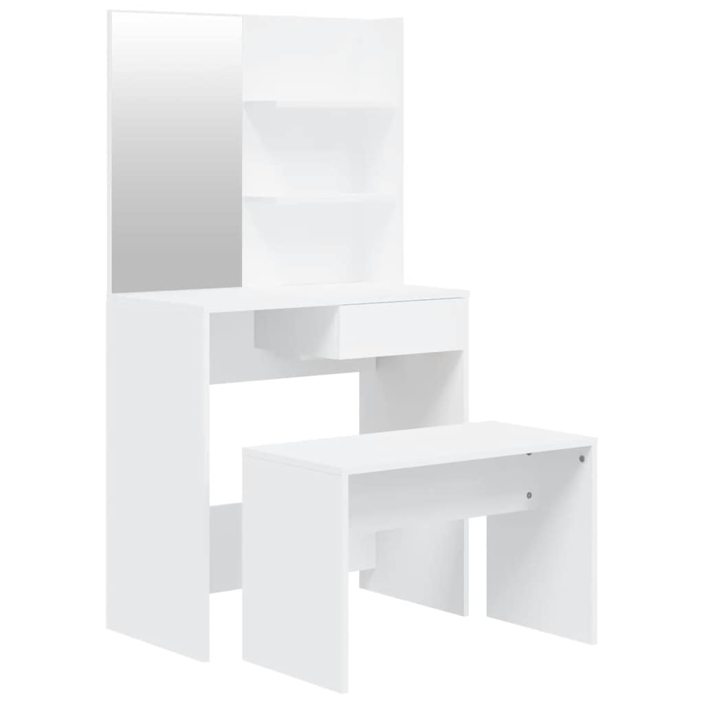 8720287100812_a_en_hd_1 vidaXL Dressing Table Set White 74.5x40x141 cm - Image 2