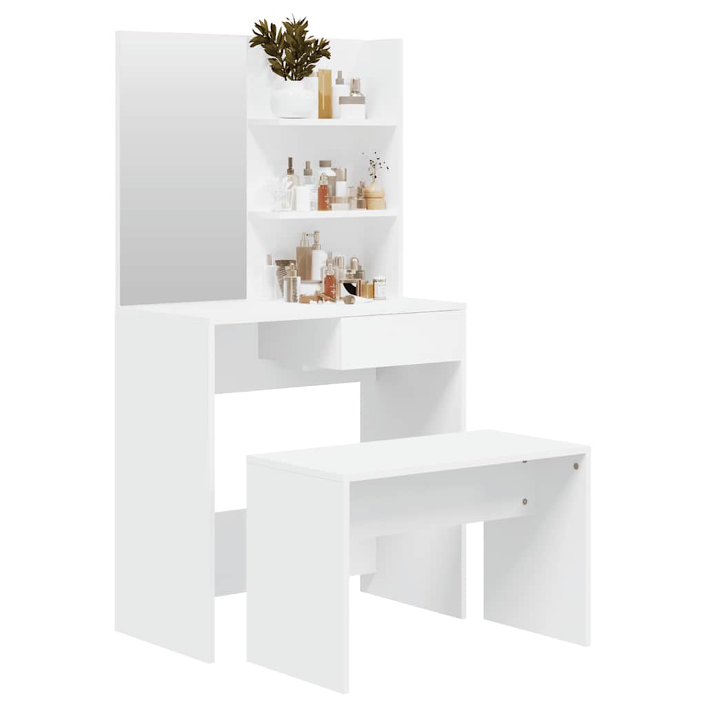 8720287100812_g_en_hd_1 vidaXL Dressing Table Set White 74.5x40x141 cm - Image 4