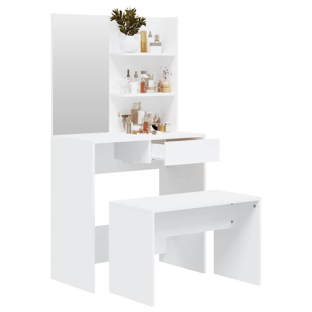 8720287100812_g_en_hd_2 vidaXL Dressing Table Set White 74.5x40x141 cm - Image 5