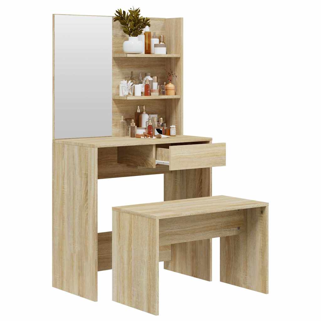 8720287100836_g_en_hd_2 vidaXL Dressing Table Set Sonoma Oak 74.5x40x141 cm - Image 5