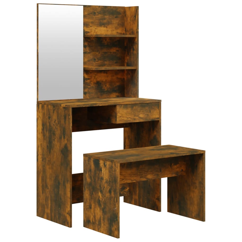8720287100867_a_en_hd_1 vidaXL Dressing Table Set Smoked Oak 74.5x40x141 cm - Image 2