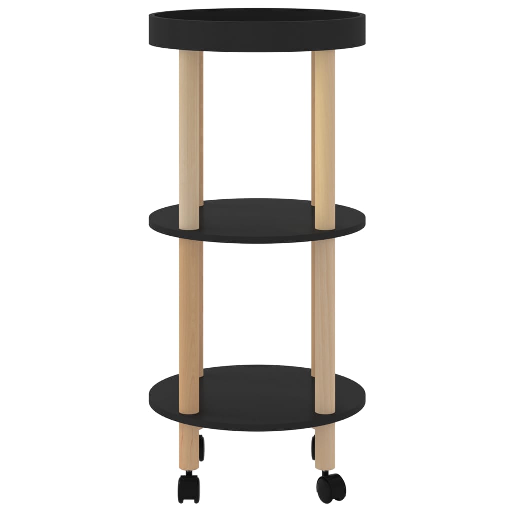 8720287102243_g_en_hd_2 vidaXL 3-tier Trolley Black 38x38x82cm Engineered Wood&Solid Wood Pine - Image 4