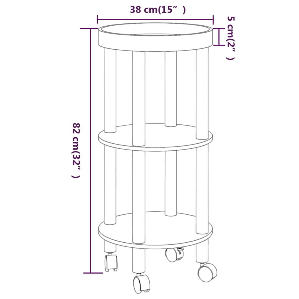 8720287102243_g_en_hd_5 vidaXL 3-tier Trolley Black 38x38x82cm Engineered Wood&Solid Wood Pine - Image 7