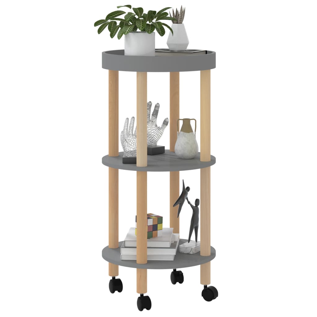 8720287102250_g_en_hd_1 vidaXL 3-tier Trolley Grey 38x38x82cm Engineered Wood&Solid Wood Pine - Image 3