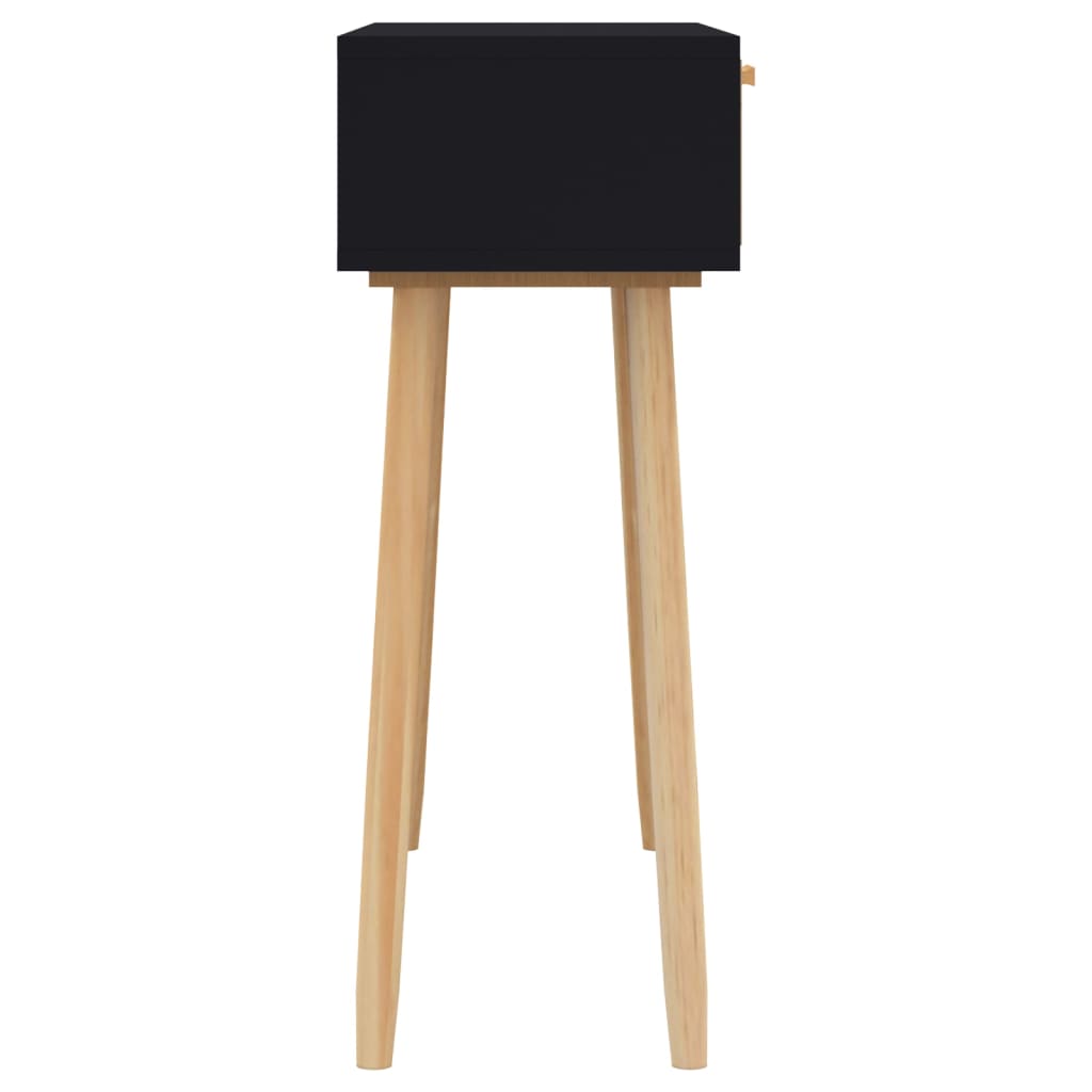 8720287102489_g_en_hd_3 vidaXL Console Table Black 80x30x75 cm Solid Wood Pine&Natural Rattan - Image 6
