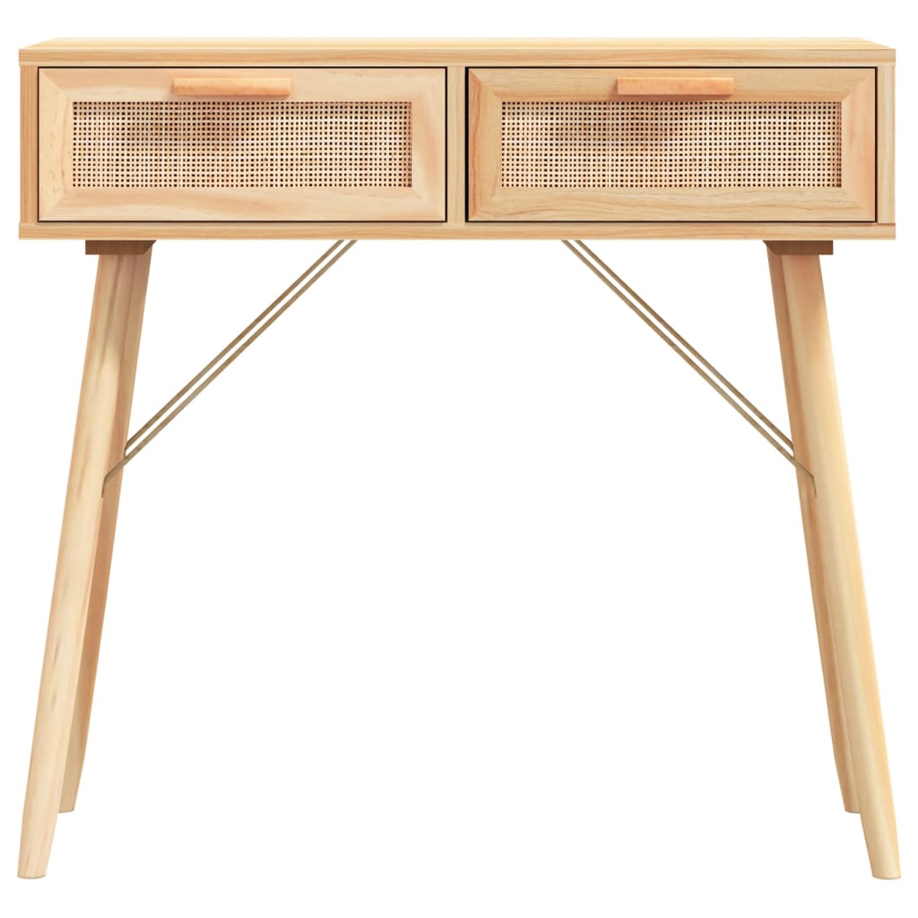 8720287102496_g_en_hd_2 vidaXL Console Table Brown 80x30x75 cm Solid Wood Pine&Natural Rattan - Image 5