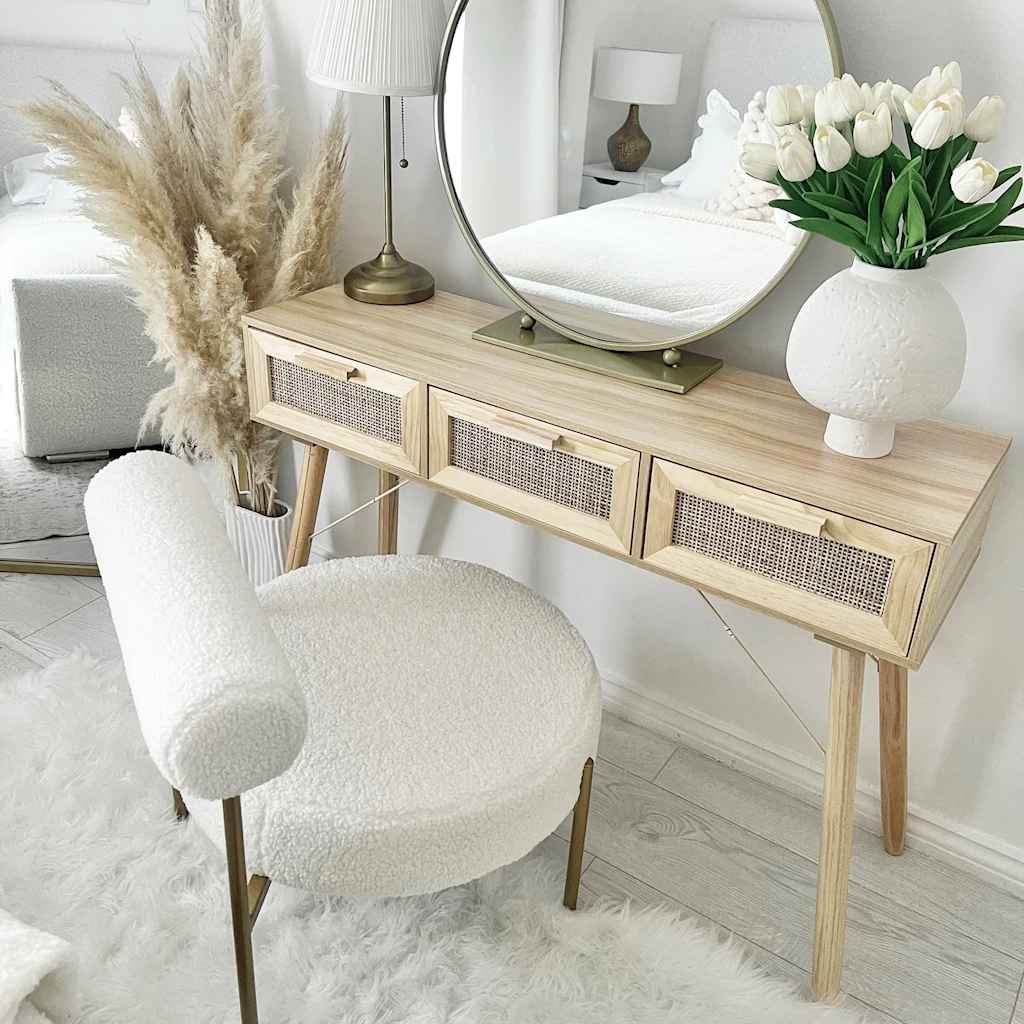 8720287102526_g_en_hd_2 vidaXL Console Table Brown 105x30x75 cm Solid Wood Pine&Natural Rattan - Image 5