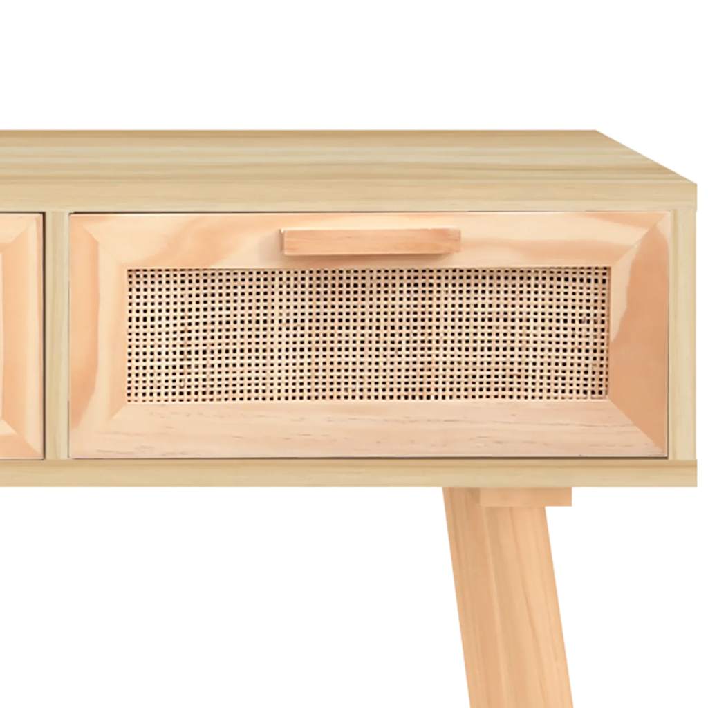8720287102526_g_en_hd_5 vidaXL Console Table Brown 105x30x75 cm Solid Wood Pine&Natural Rattan - Image 8