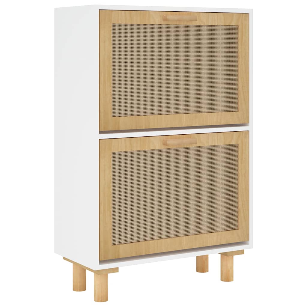 8720287102687_g_en_hd_2 vidaXL Shoe Cabinet White 52x25x80 cm Engineered Wood and Natural Rattan - Image 5